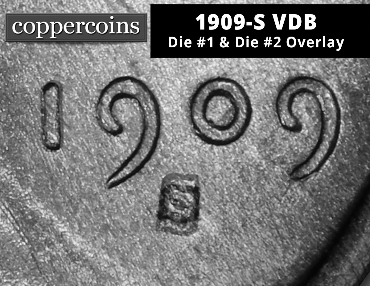 Overlay comparison — Die #01 vs Die #02 mint-mark positions