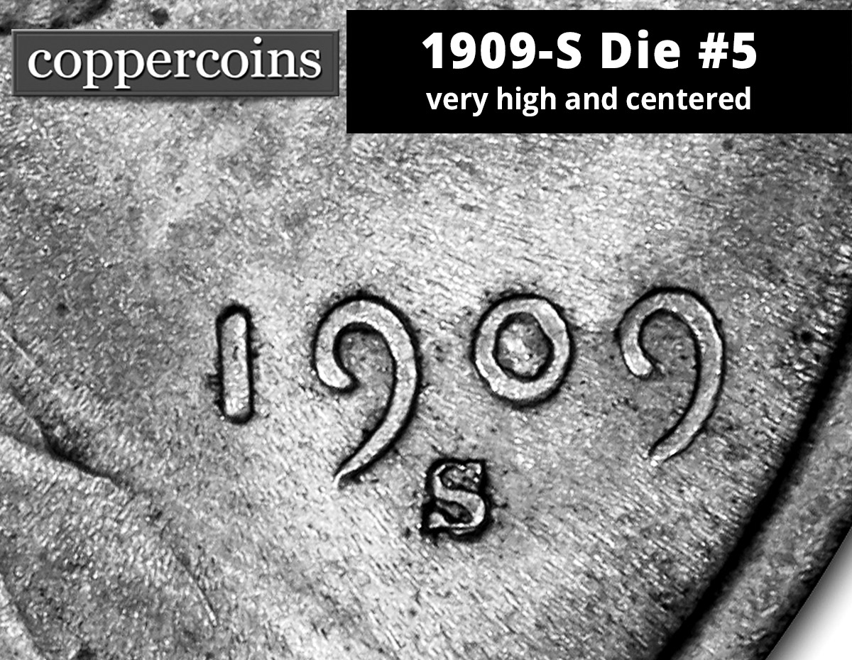 1909-S Die #05 — high-left mint mark (scarce)