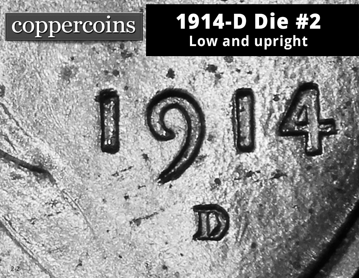 1914-D Die #02 — upper-obverse die scratches
