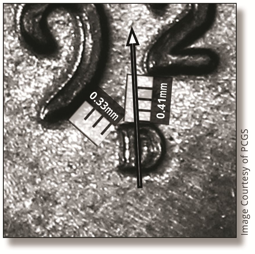 1924-D Die #01 — measurement / position plate